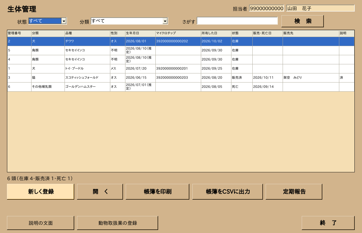 生体管理